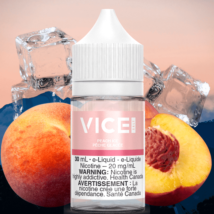 Peach Ice by Vice Salt E-Liquid 12mg Steinbach Vape SuperStore and Bong Shop Manitoba Canada