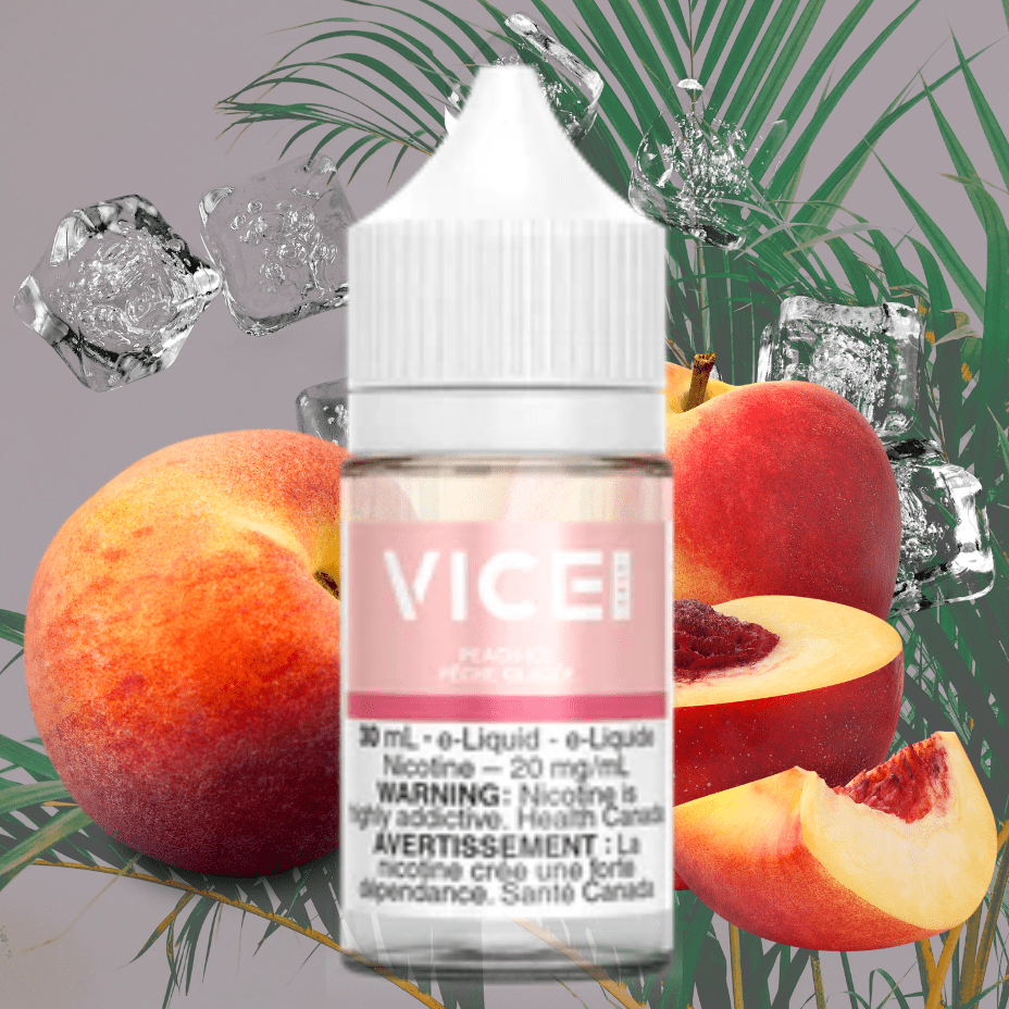 Peach Ice by Vice Salt E-Liquid Steinbach Vape SuperStore and Bong Shop Manitoba Canada