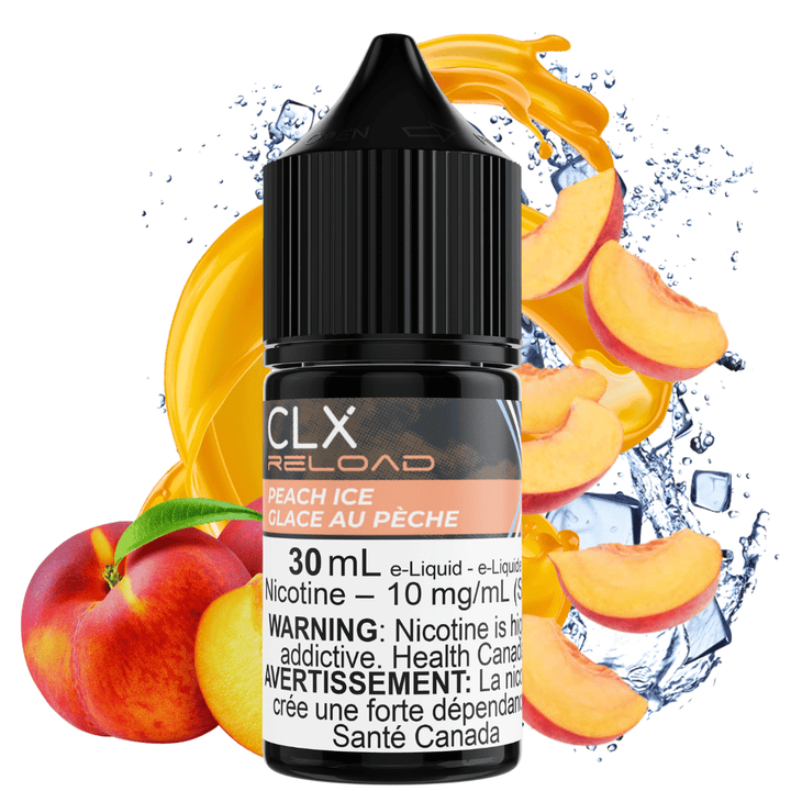 Peach Ice Salt by CLX Reload E-Liquid 30mL / 10mg Steinbach Vape SuperStore and Bong Shop Manitoba Canada