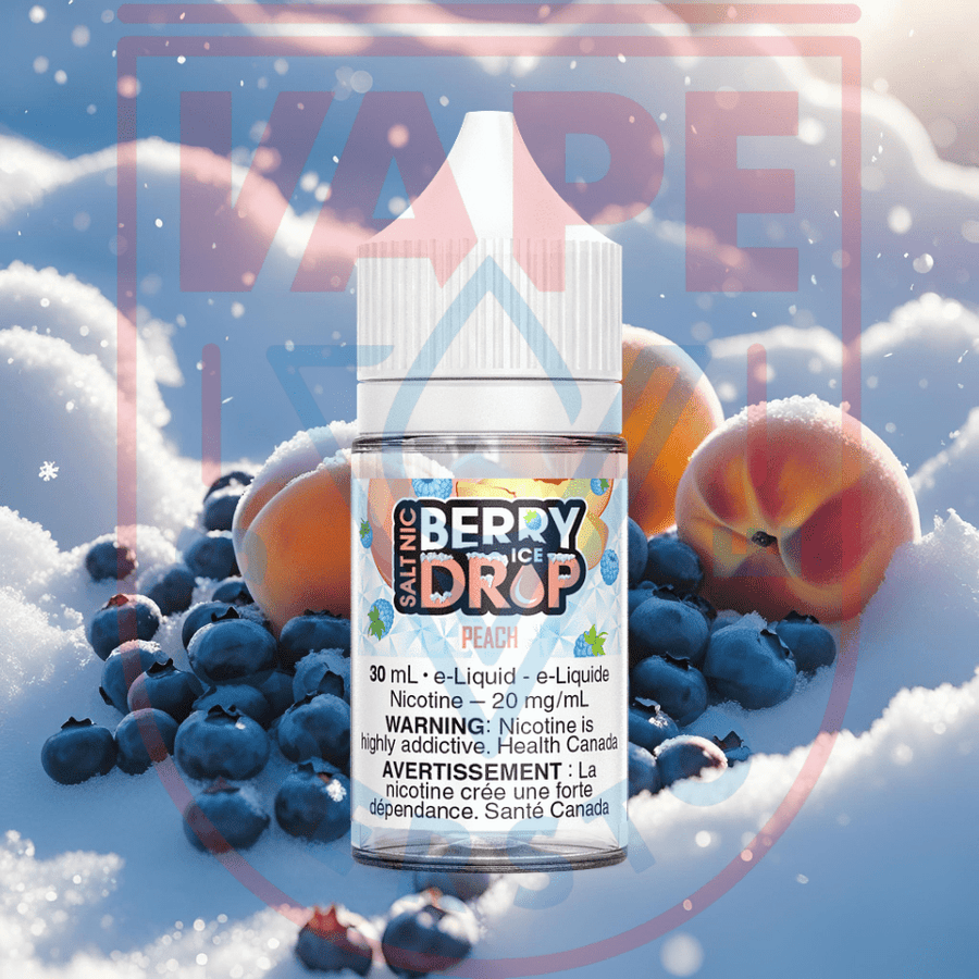 Peach Ice Salts by Berry Drop E-Liquid Steinbach Vape SuperStore and Bong Shop Manitoba Canada