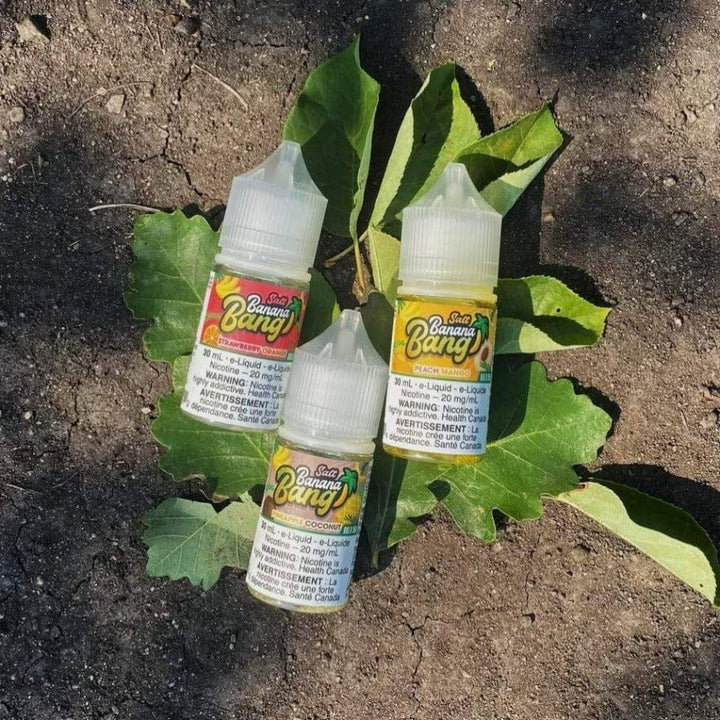 Peach Mango Salt by Banana Bang Salts Steinbach Vape SuperStore and Bong Shop Manitoba Canada