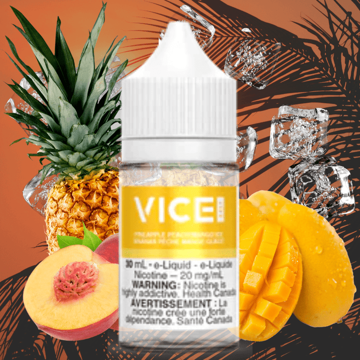 Peach Pineapple Mango Ice by Vice Salt E-Liquid Steinbach Vape SuperStore and Bong Shop Manitoba Canada