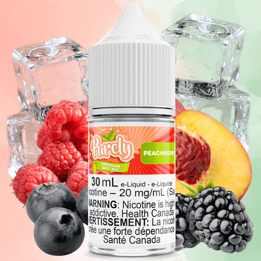 Peachberry Ice Salt Nic by Purely E-Liquid Steinbach Vape SuperStore and Bong Shop Manitoba Canada