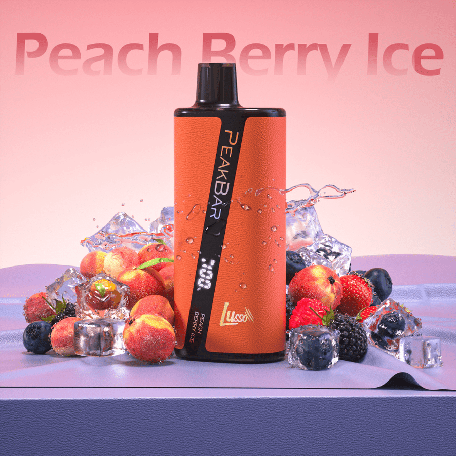 PeakBar Lusso 8200 Disposable Vape-Peach Berry Ice 18ml / 20mg Steinbach Vape SuperStore and Bong Shop Manitoba Canada