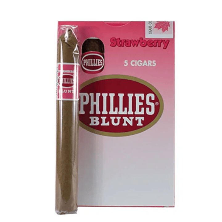 Phillies Blunt Cigars-Strawberry 5/pkg Box of 5 Steinbach Vape SuperStore and Bong Shop Manitoba Canada