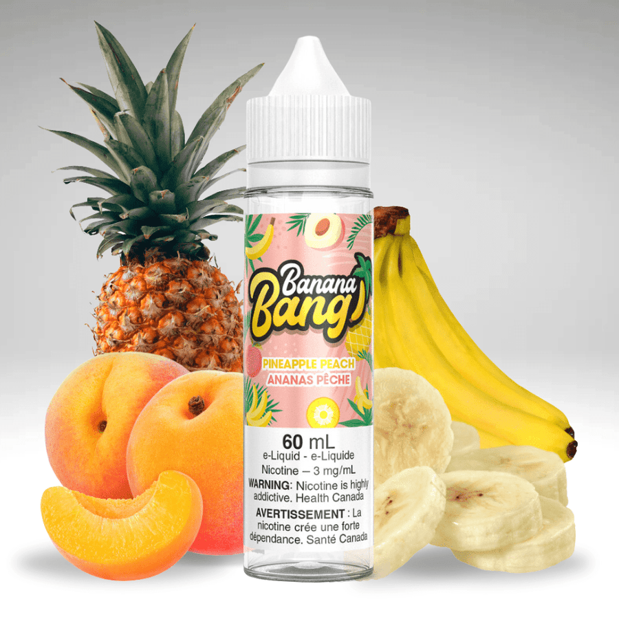 Pineapple Peach Ice by Banana Bang E-Liquid Steinbach Vape SuperStore and Bong Shop Manitoba Canada