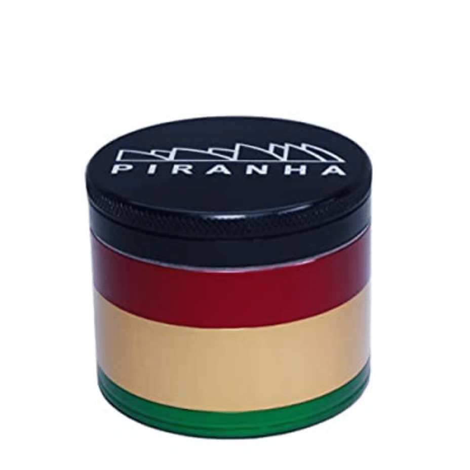 Piranha 4-Piece Grinder 2.5" Gold Steinbach Vape SuperStore and Bong Shop Manitoba Canada