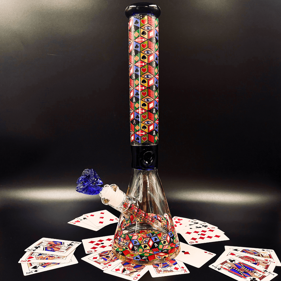 Poker Design 7mm Color Accented-17" Steinbach Vape SuperStore and Bong Shop Manitoba Canada