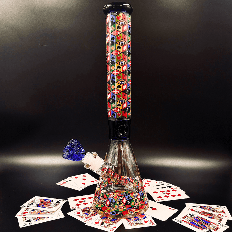 Poker Design 7mm Color Accented-17" Steinbach Vape SuperStore and Bong Shop Manitoba Canada