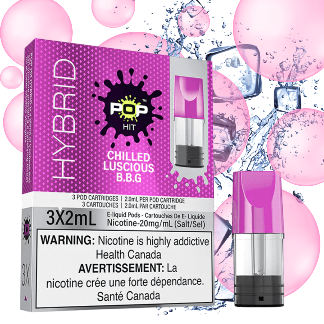 POP Hit Hybrid Pod- Chilled Luscious B.B.G (S-Compatible) 3pk / 20mg Steinbach Vape SuperStore and Bong Shop Manitoba Canada