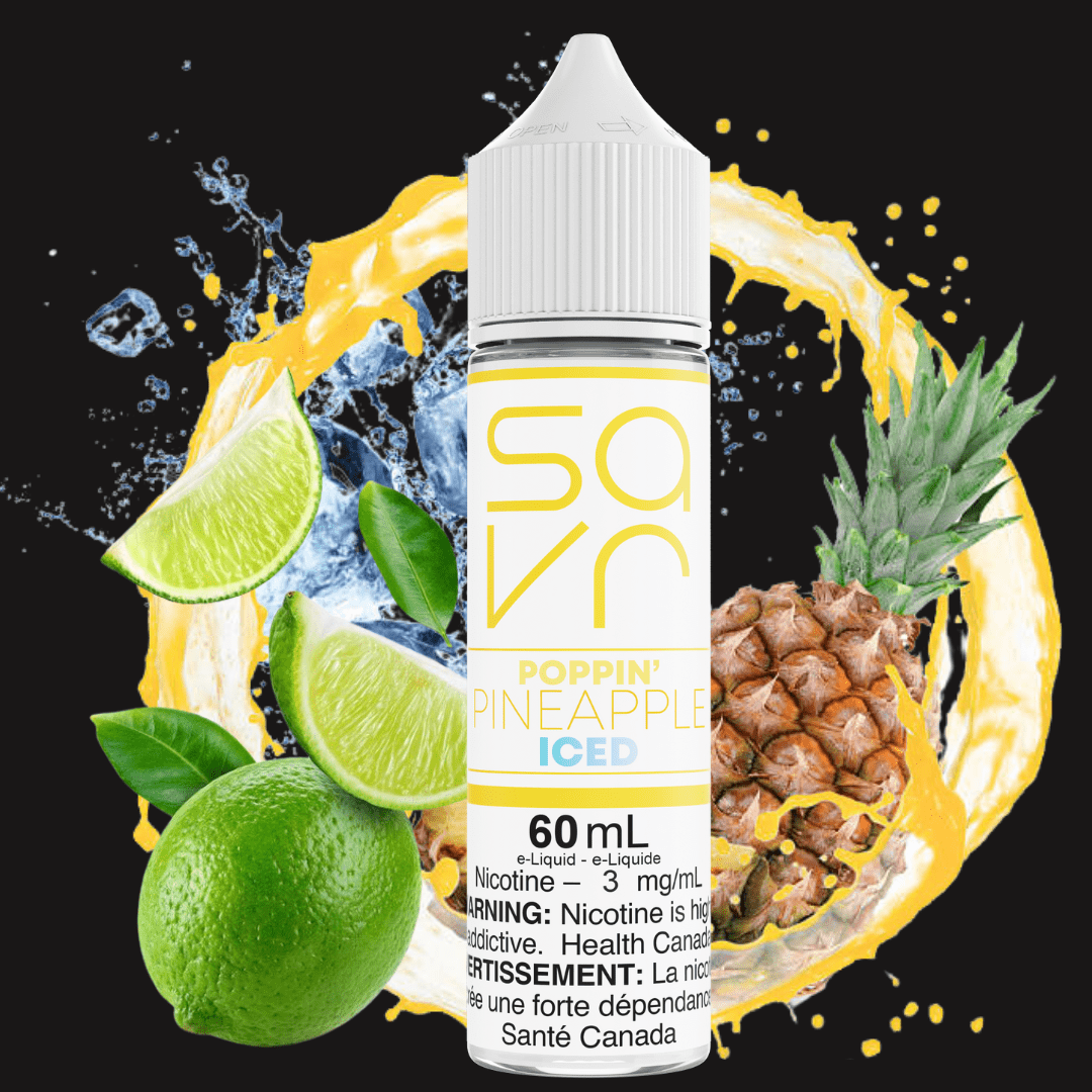 Poppin' Pineapple Ice by Savr E-Liquid Steinbach Vape SuperStore and Bong Shop Manitoba Canada