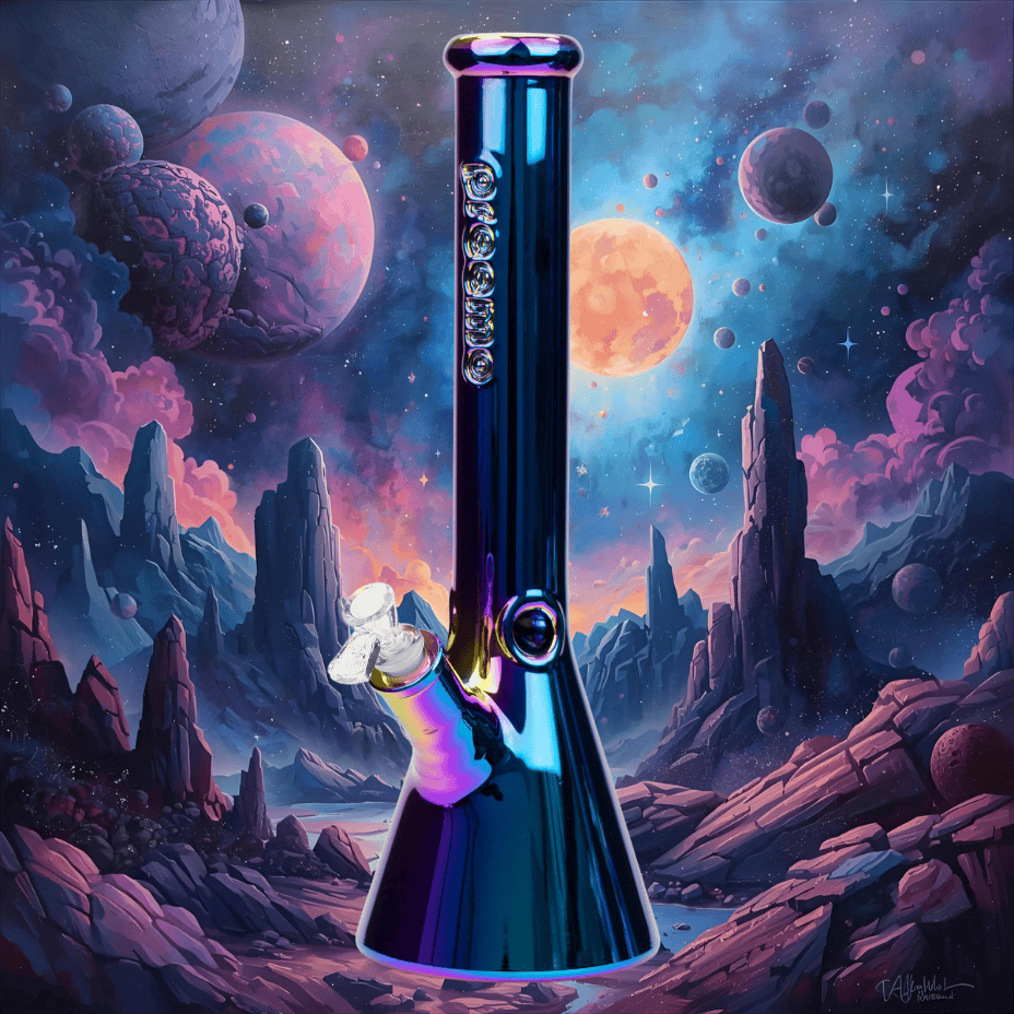 Preemo Glass 7mm ION Plated Beaker Bong 16" 9mm Steinbach Vape SuperStore and Bong Shop Manitoba Canada