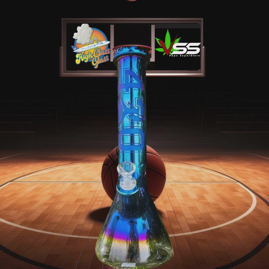 High Class Glass 7mm Engraved 420 Jumpman Beaker 14" Basketball bong-Steinbeinch Vape SuperStore & Bong Shop in Manitoba