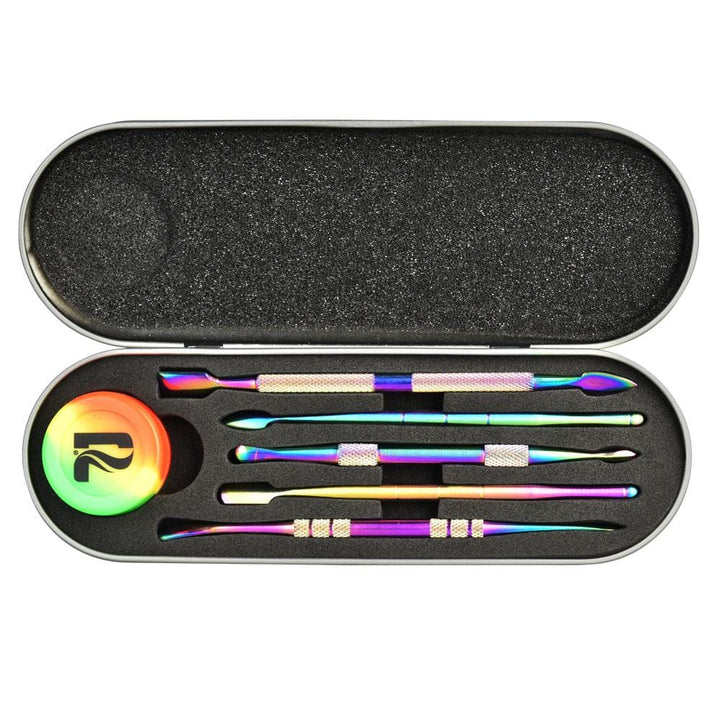Pulsar 6-Piece Metal Dab Tool Kit & Case Rainbow Steinbach Vape SuperStore and Bong Shop Manitoba Canada