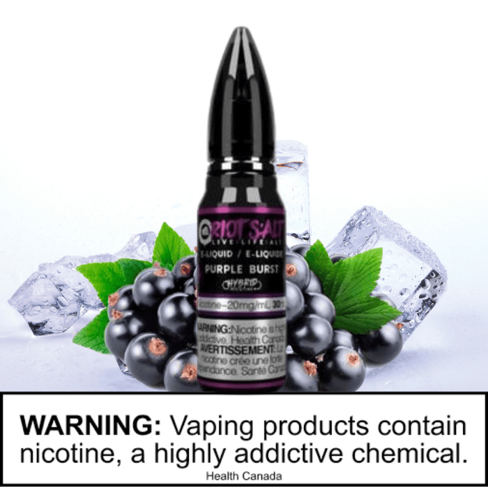 Purple Burst Hybrid Salts By Riot Squad E-Liquids Steinbach Vape SuperStore and Bong Shop Manitoba Canada