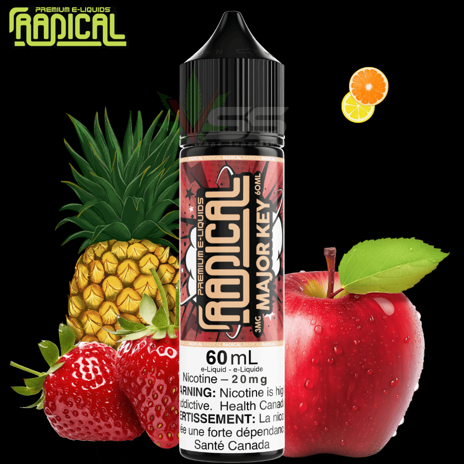 Radical 60ml Salt-Major Key 60ml / 20mg Steinbach Vape SuperStore and Bong Shop Manitoba Canada