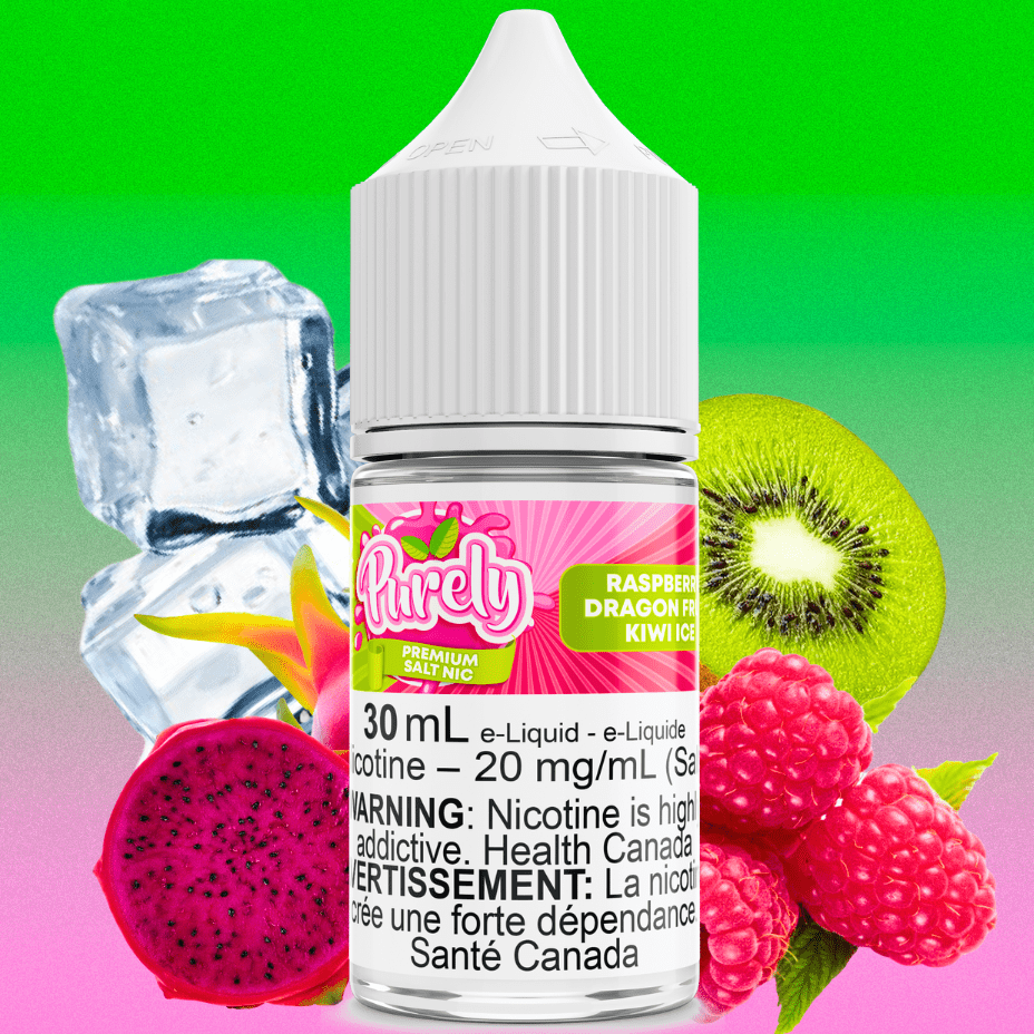 Raspberry Dragon Fruit Kiwi Ice Salt Nic by Purely E-Liquid Steinbach Vape SuperStore and Bong Shop Manitoba Canada