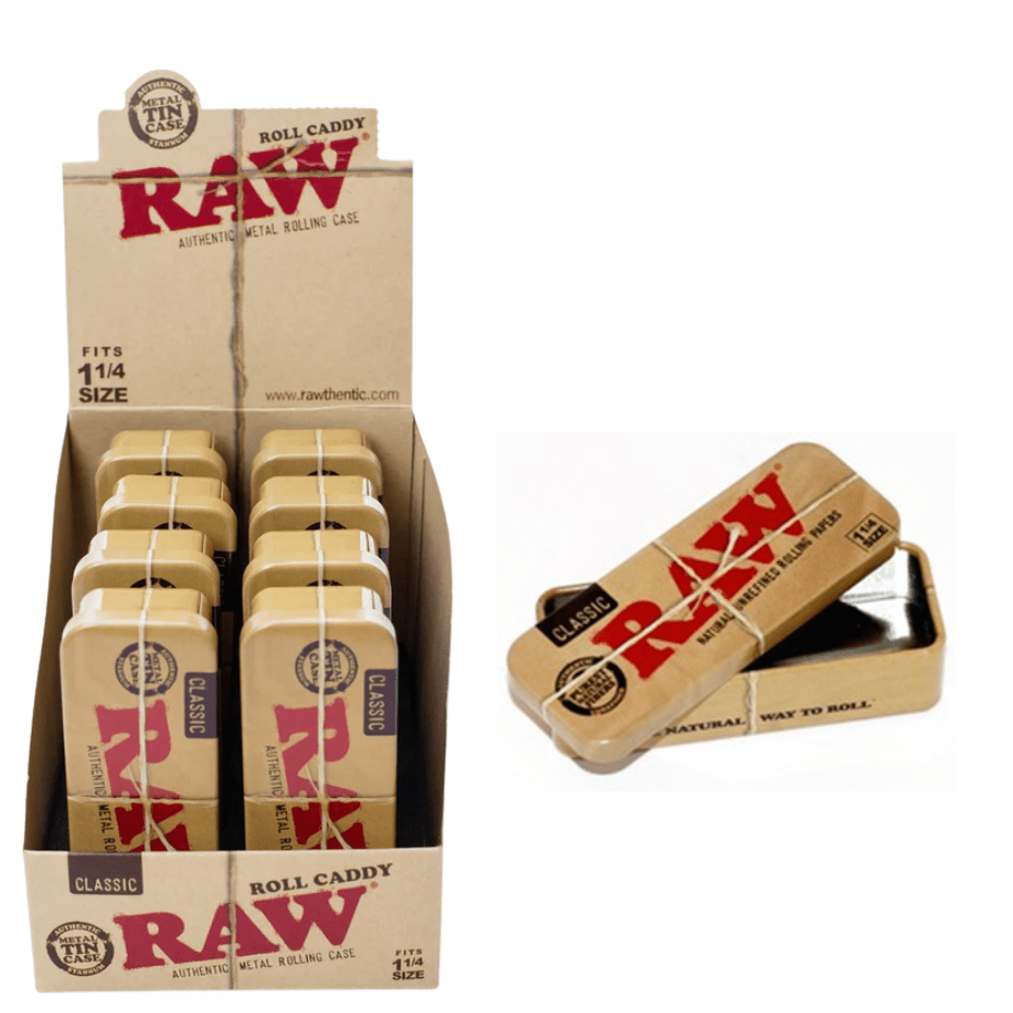 RAW 1-1/4 Roll Caddy Metal Case Steinbach Vape SuperStore and Bong Shop Manitoba Canada