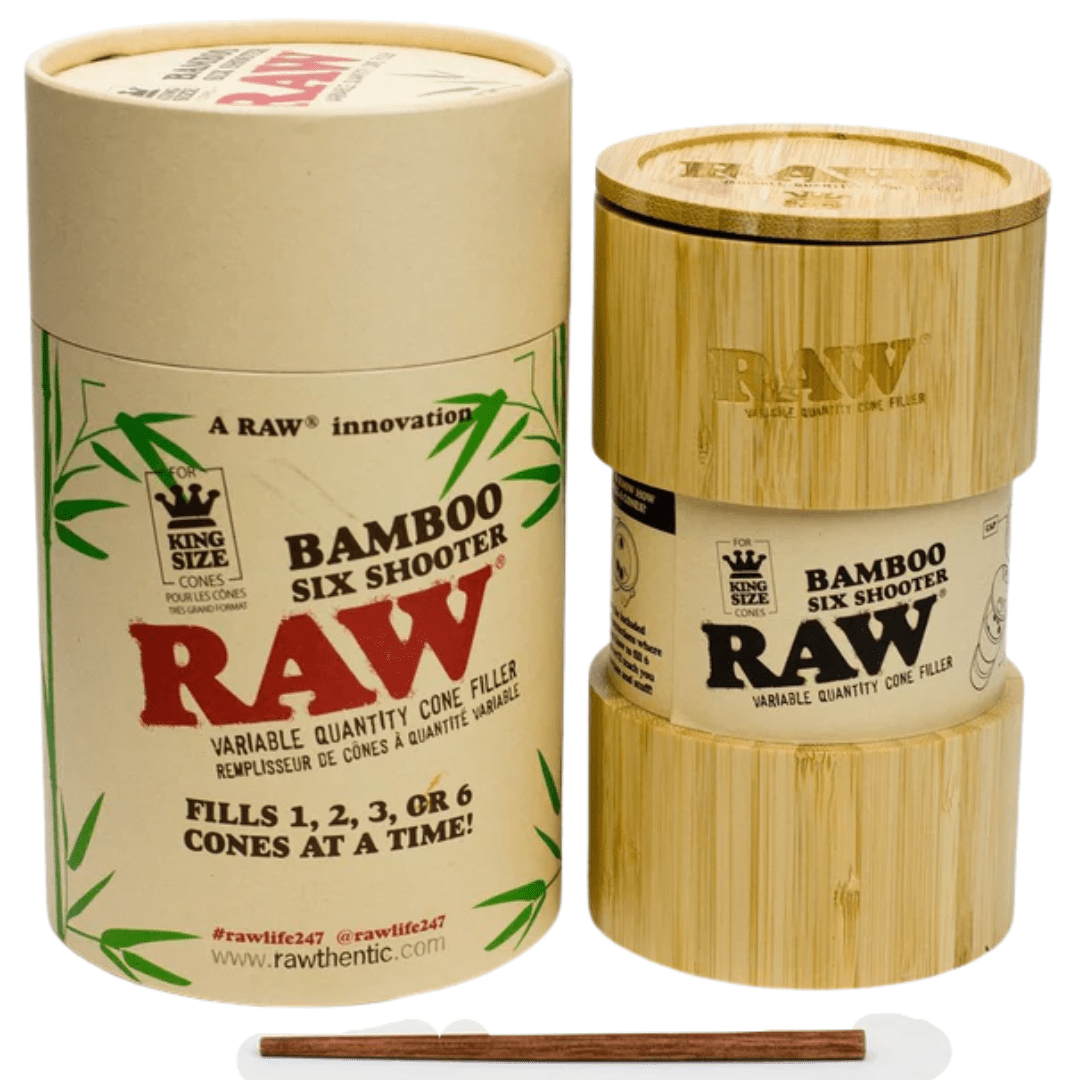 Raw Bamboo Six Shooter King Size Steinbach Vape SuperStore and Bong Shop Manitoba Canada