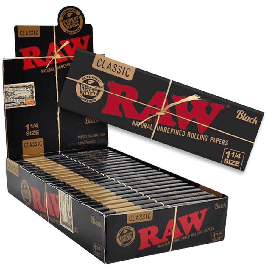 Raw Classic Black Rolling Papers 1 1/4 Steinbach Vape SuperStore and Bong Shop Manitoba Canada