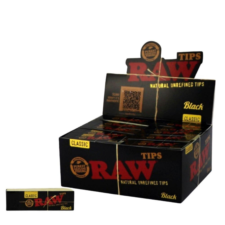 RAW Classic Black Tips Rolling Papers Steinbach Vape SuperStore and Bong Shop Manitoba Canada