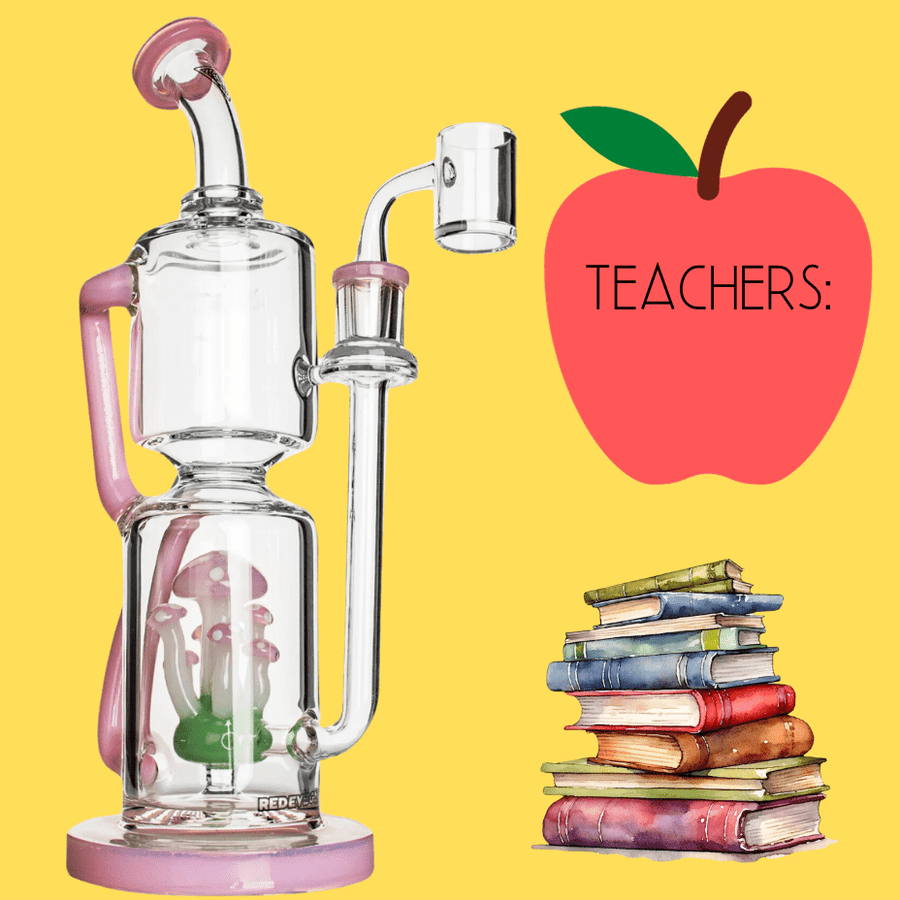 Red Eye 7mm Teacher Concentrate Recycler Rig-12" 12" / Pink Slyme Steinbach Vape SuperStore and Bong Shop Manitoba Canada