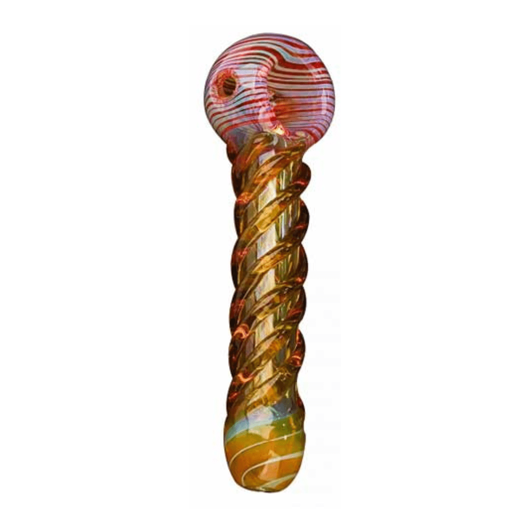Red Eye Glass 4" Color Icicles Hand Pipe Amber Steinbach Vape SuperStore and Bong Shop Manitoba Canada