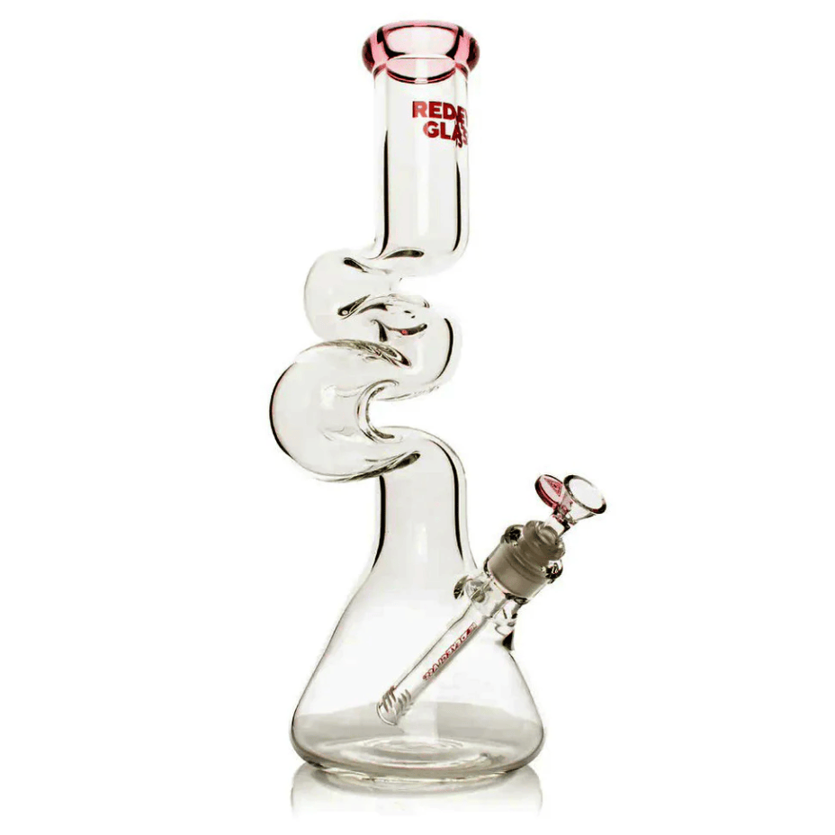 Red Eye Glass 7mm Loop-D-Loop 2-Arm Zong 16" Pink Steinbach Vape SuperStore and Bong Shop Manitoba Canada