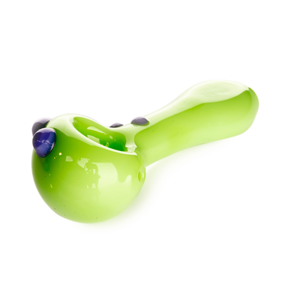 Red Eye Glass Commodore Hand Pipe w/Flat Mouthpiece-4" 4" / Green Slyme Steinbach Vape SuperStore and Bong Shop Manitoba Canada