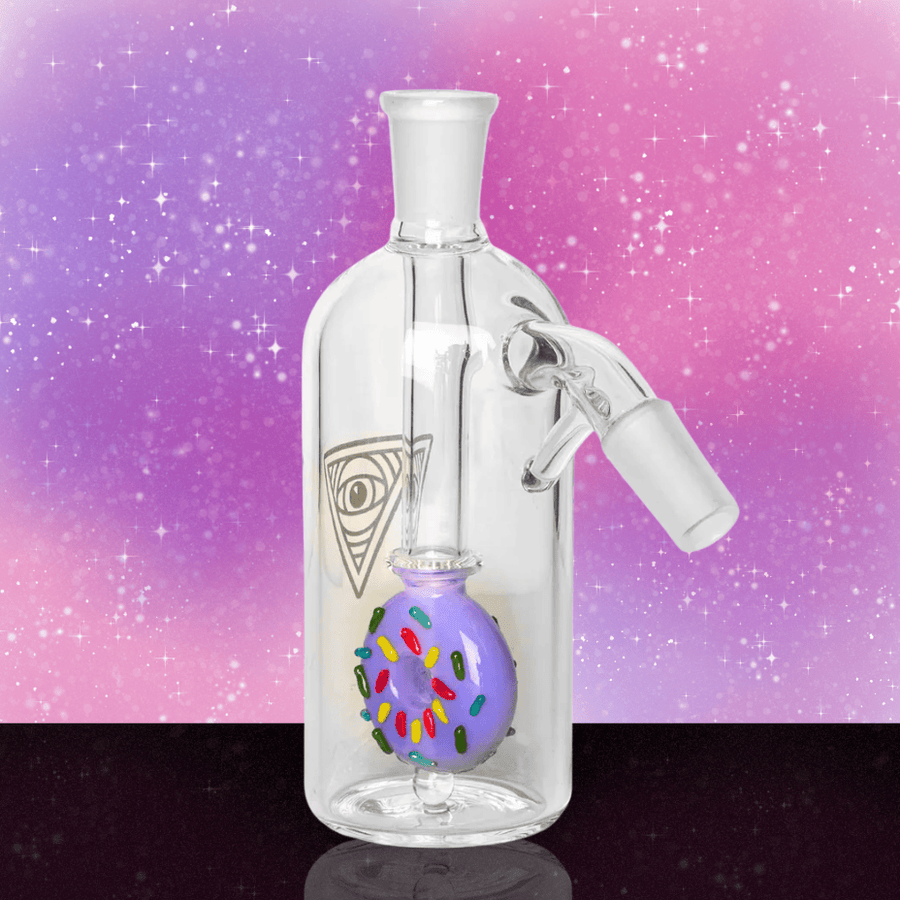 Red Eye Glass Donut 45 Degree Ash Catcher 14mm Purple Steinbach Vape SuperStore and Bong Shop Manitoba Canada