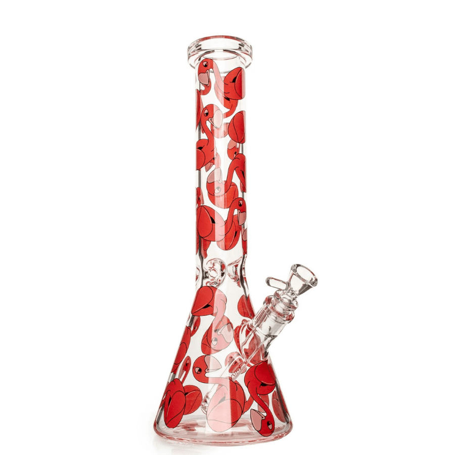 Red Eye Glass Flamingo Floaty Beaker Bong-15" Steinbach Vape SuperStore and Bong Shop Manitoba Canada