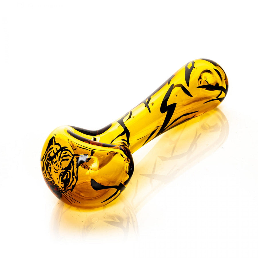 Red Eye Glass Honey Gold Tiger Spoon Hand Pipe-4.5" Steinbach Vape SuperStore and Bong Shop Manitoba Canada
