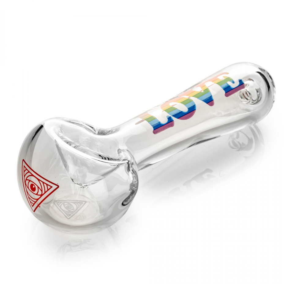 Red Eye Glass Love Spoon Hand Pipe-4.5" Steinbach Vape SuperStore and Bong Shop Manitoba Canada
