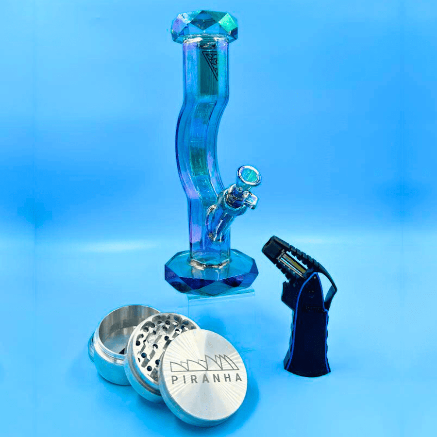 Red Eye Glass Metallic Terminator Hydrus Straight Base Gooseneck Bong 12" Steinbach Vape SuperStore and Bong Shop Manitoba Canada