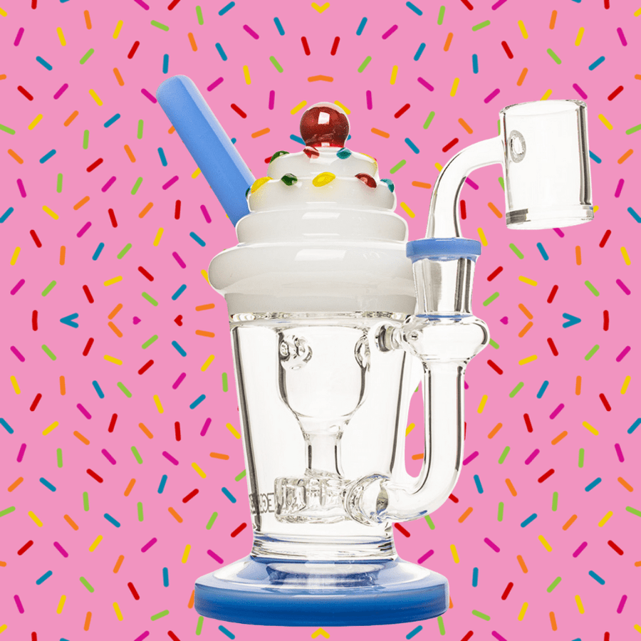 Red Eye Glass® Milkshake Incycler Rig w/UFO Perc-8" 8" / Periwinkle Steinbach Vape SuperStore and Bong Shop Manitoba Canada