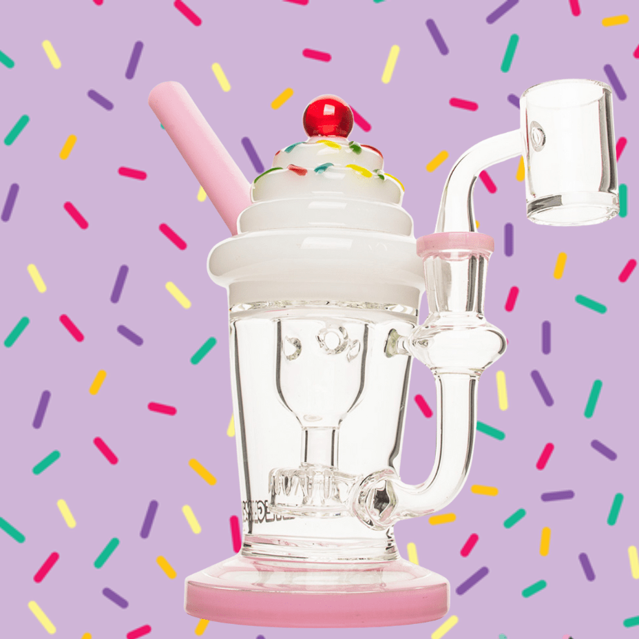 Red Eye Glass® Milkshake Incycler Rig w/UFO Perc-8" 8" / Pink Slyme Steinbach Vape SuperStore and Bong Shop Manitoba Canada