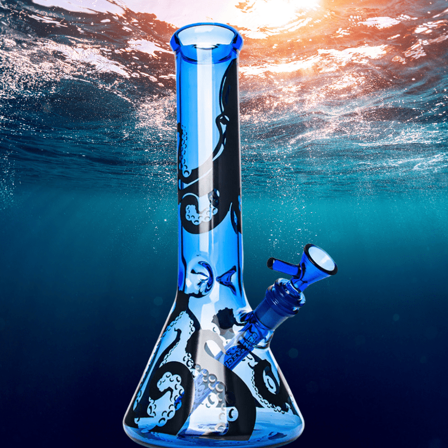 Red Eye Glass Octopus Beaker Base Concentrate Rig-8.5" Steinbach Vape SuperStore and Bong Shop Manitoba Canada