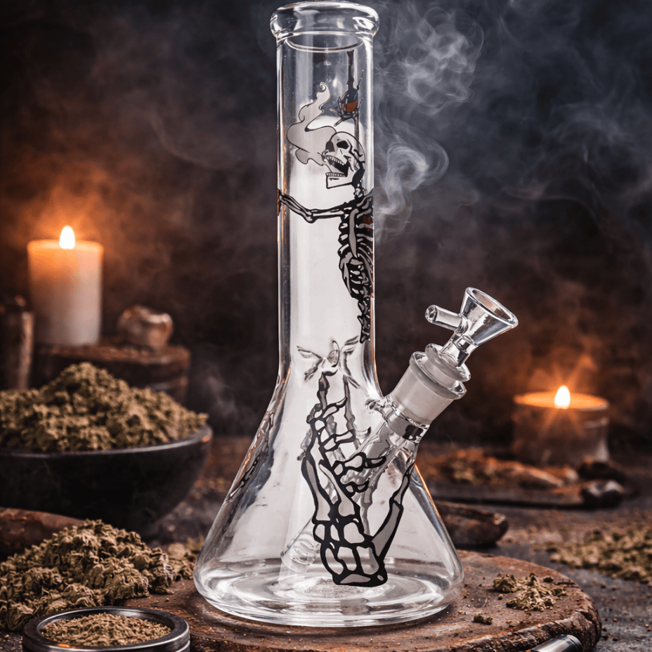 Red Eye Glass Skelebong Beaker-12" Beaker Steinbach Vape SuperStore and Bong Shop Manitoba Canada