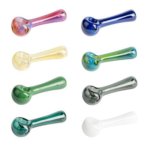 Red Eye Glass Solid Color Spoon Hand Pipe 4.5" Steinbach Vape SuperStore and Bong Shop Manitoba Canada