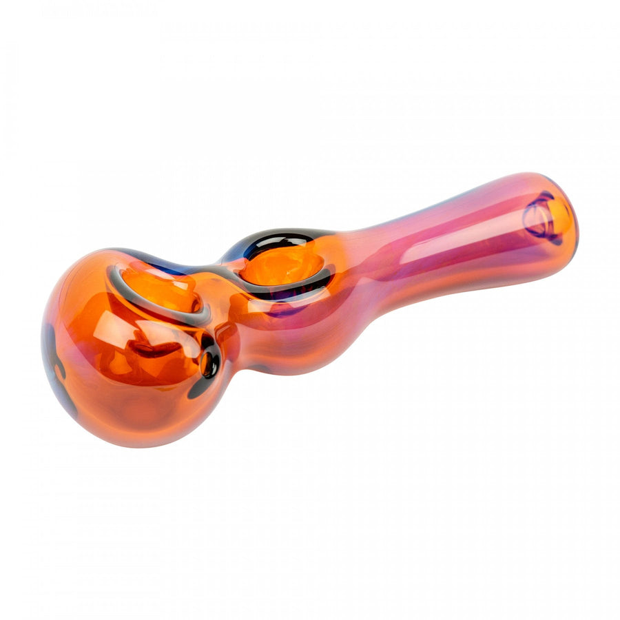 Red Eye Glass Twice Baked 4.5" Hand Pipe 4.5" / Amber Steinbach Vape SuperStore and Bong Shop Manitoba Canada
