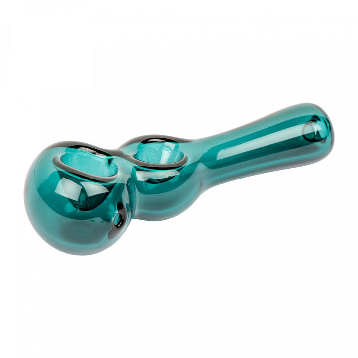Red Eye Glass Twice Baked 4.5" Hand Pipe 4.5" / Teal Steinbach Vape SuperStore and Bong Shop Manitoba Canada