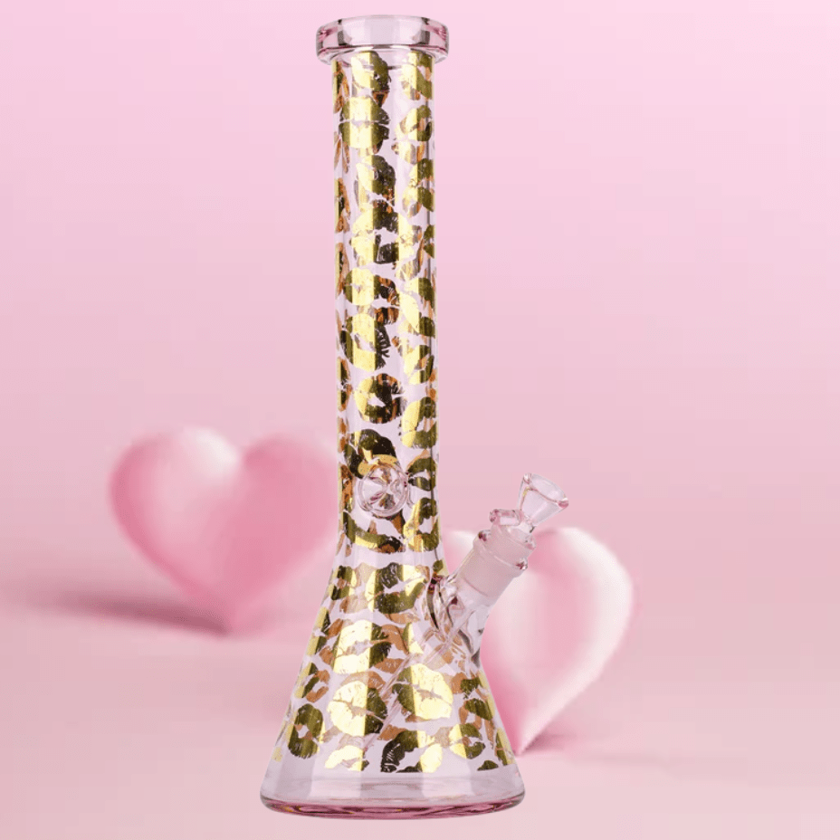 Red Eye Pink Lips 7mm Beaker-15" Steinbach Vape SuperStore and Bong Shop Manitoba Canada