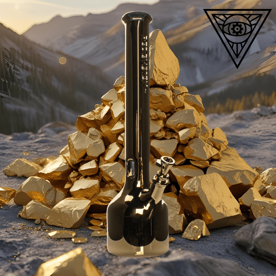 Red Eye Tek 7mm 24k Gold Terminator Finish Hex Tube 18" Steinbach Vape SuperStore and Bong Shop Manitoba Canada