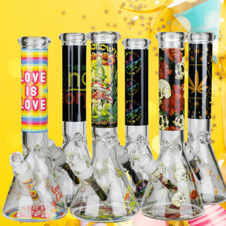 Retro 7mm Exclusive Licensed Beaker 14" Steinbach Vape SuperStore and Bong Shop Manitoba Canada