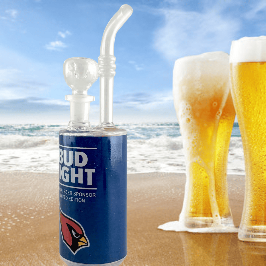 Retro Glass Soda-Beer Can 8" Bubbler Bud L Steinbach Vape SuperStore and Bong Shop Manitoba Canada