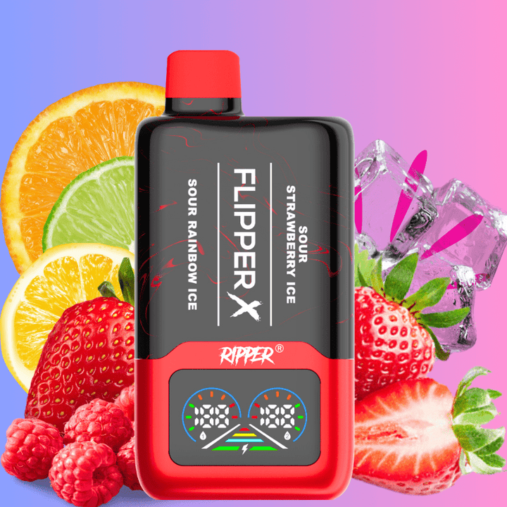 Ripper Flipper X 26K Disposable Vape-Sour Rainbow Ice & Sour Strawberry Ice Steinbach Vape SuperStore and Bong Shop Manitoba Canada