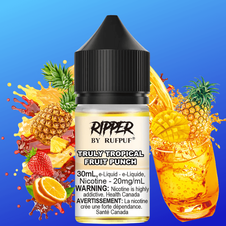 Ripper Rufpuf Salt-Truly Tropical Fruit Punch 30ml / 10mg Steinbach Vape SuperStore and Bong Shop Manitoba Canada