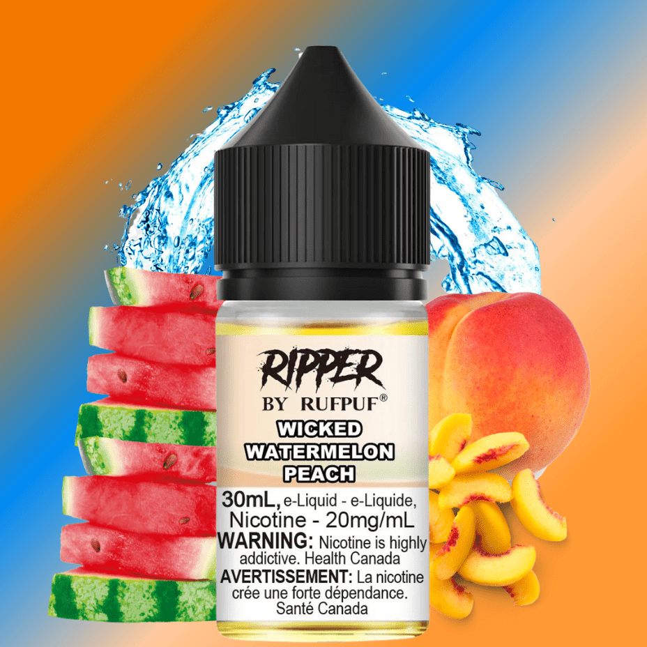 Ripper Rufpuf Salt-Wicked Watermelon Peach 30ml / 10mg Steinbach Vape SuperStore and Bong Shop Manitoba Canada