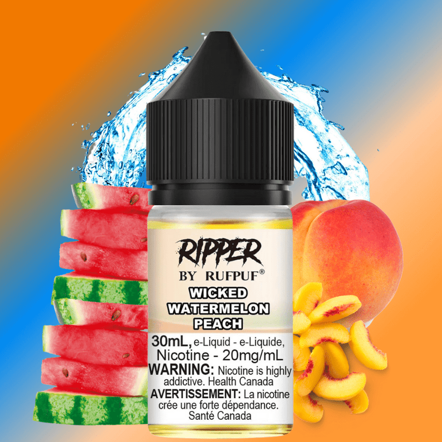 Ripper Rufpuf Salt-Wicked Watermelon Peach 30ml / 10mg Steinbach Vape SuperStore and Bong Shop Manitoba Canada