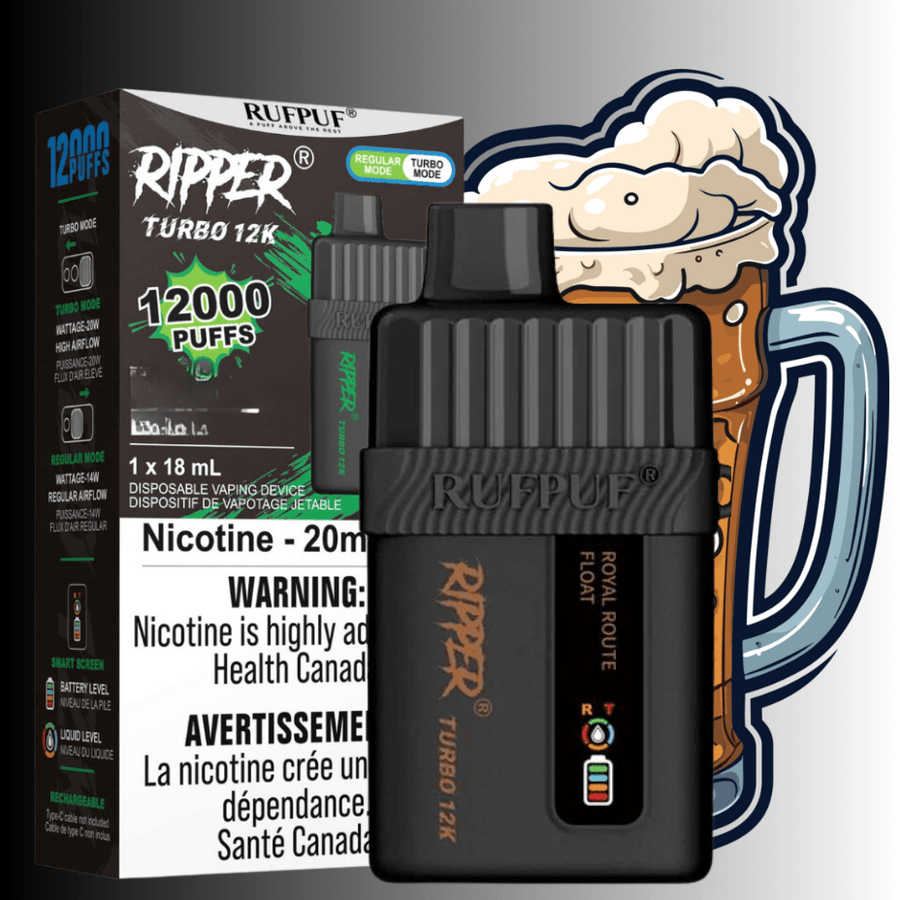 Ripper Turbo 12K Disposable Vape-Royal Route Float 12000 Puffs / 20mg Steinbach Vape SuperStore and Bong Shop Manitoba Canada